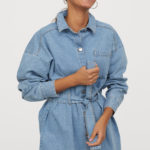 Denim overhemdjurk