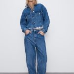 Zara DENIM JACK MET SCHEUREN